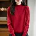 thumbnail image 4 of Wlynlyn Womens Long Sleeve Shirts Turtleneck Fall Winter Warm Ssolid Color Oft Knitted Loose Pullover Tops, 4 of 7