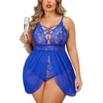 thumbnail image 3 of XmhyTop Conjunto de Lencería Mujer Erótica para Sexo, Talla Grande XL Color Azul Brillante, Diseño Atractivo con Detalles de Encaje y Ajuste Perfecto para Mujeres Curvas, 3 of 5