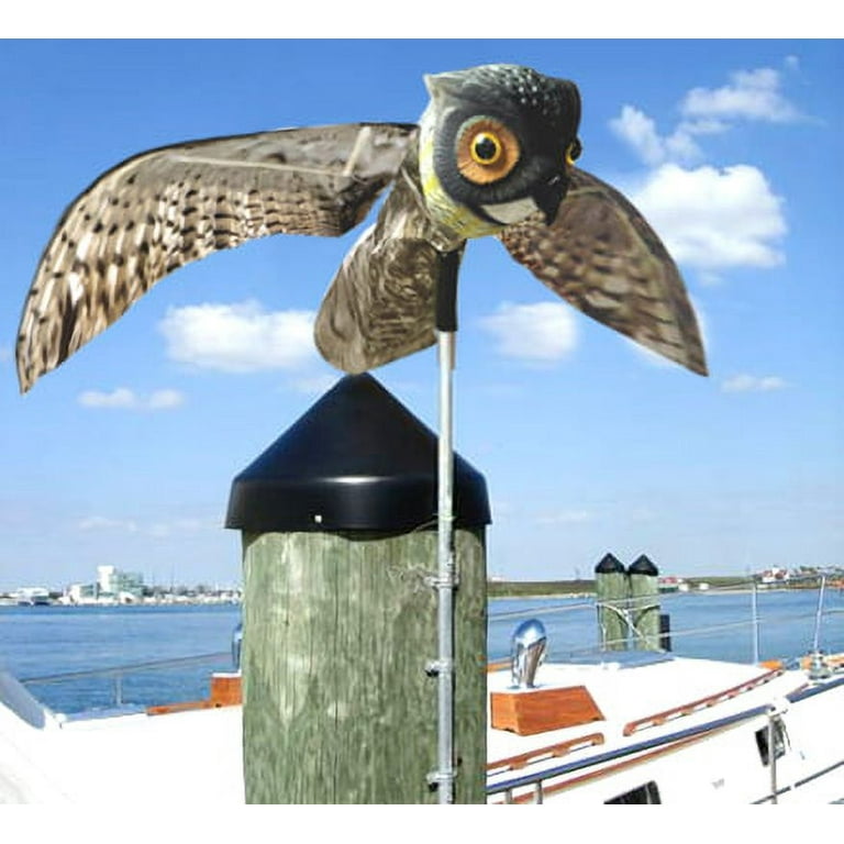 Bird-X Prowler Owl Realistic Owl Decoy Scarecrow Flapping Wings