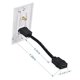 thumbnail image 2 of Paquete de 2 placas de pared compatibles con HDMI de 1 puerto en blanco (4k Uhd) Afortunado Sencillez, 2 of 5