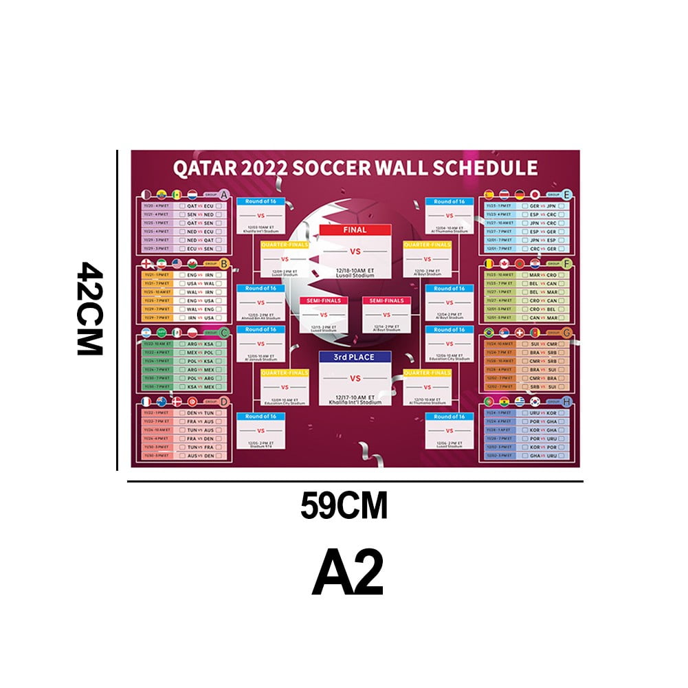 World Cup Wall Chart 2022, Football World Cup 2022 Wall Chart