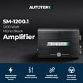 thumbnail image 2 of Autotek 1200 Watt 1 Channel Car Audio Amplifier, Street Machine SM-1200.1, Black, 2 of 8