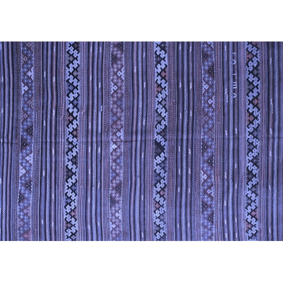 Ahgly Company Machine Washable Indoor Rectangle Oriental Blue Traditional Area Rugs, 4' x 6'