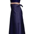 thumbnail image 5 of Moomaya Rayon Printed Long Length Skirt For Women Plus Size Tie Waist Maxi Skirt, 5 of 6