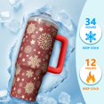 thumbnail image 4 of 30oz Santa Claus Christmas Tumbler with Lid and Straw Stainless Steel Insulated Cup Holiday Gifts for Travel, 4 of 5
