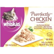 WHISKAS PURRFECTLY Chicken Variety Pack Wet Cat Food 3 Ounces (10 Count)