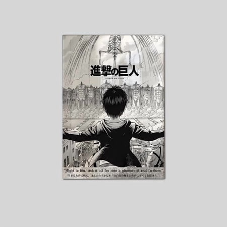 Attack on Titan Eren Yeager Anime Poster AOT Wall Art Print Poster Size 24''x36'' - Googate