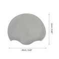 thumbnail image 4 of Gorro de natación geométrico impermeable de silicona de 1 pieza en tono plateado gris, 4 of 5