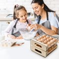 thumbnail image 2 of Yonrjhukm Automatic Rolling Egg Organizer for Refrigerator, 24 Capacity Food Storage Box with Lid, Detachable Tray, Easy Cleaning, Ideal for Kitchen and Pantry, 2 of 5