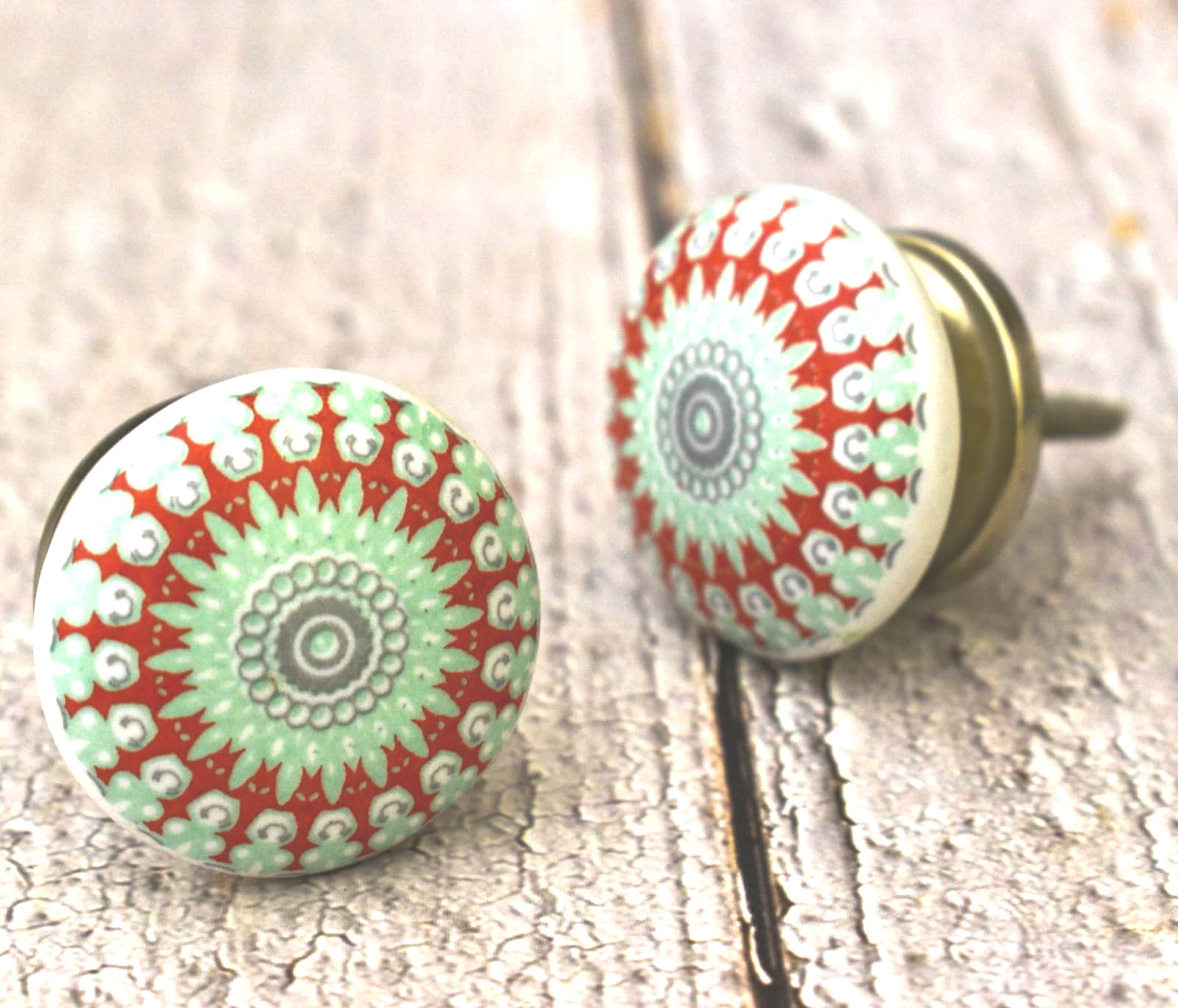 India House Ceramic Multicolor Knobs Kitchen Cabinet Drawer Knobs Hardware Knobs Handmade Knobs Cabinet Knobs Ceramic Door Knobs. Set of 20