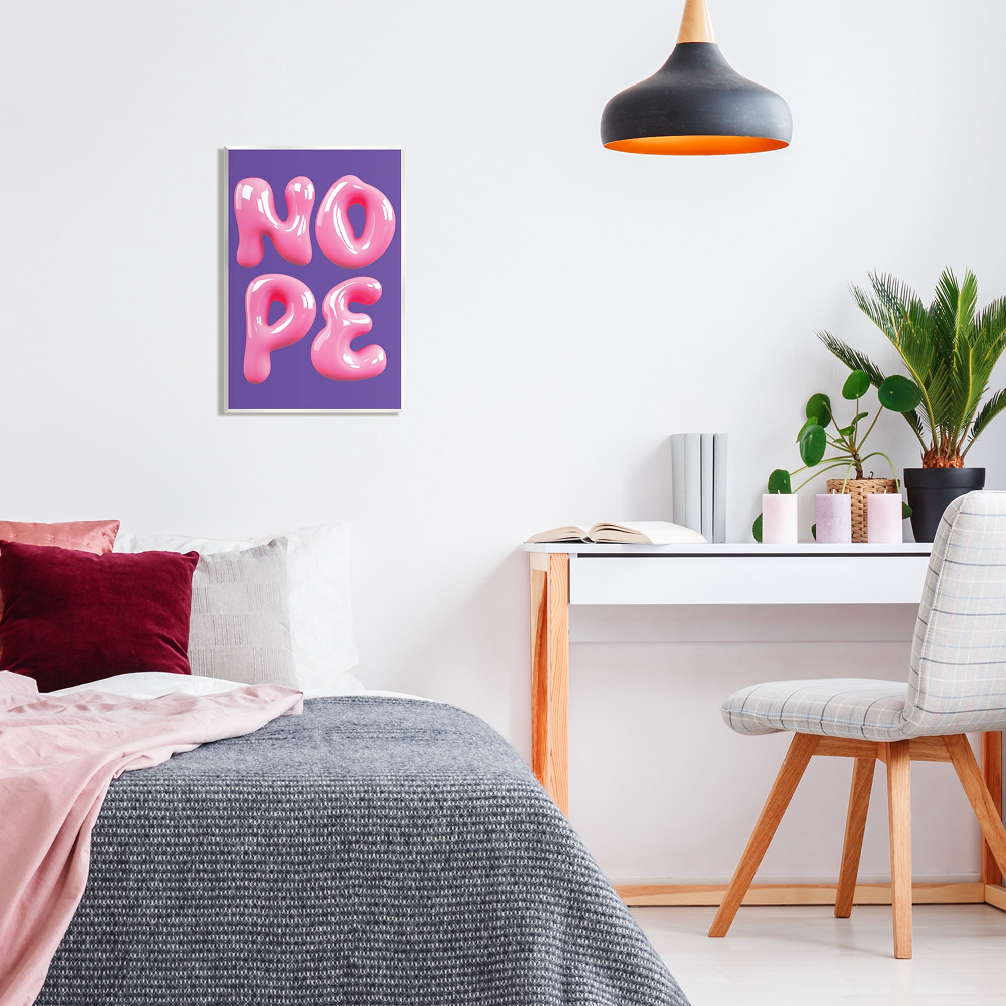 Stupell Industries Abstract Nope Bold Text Typography Painting Unframed Art Print Wall Art, 13 x 19