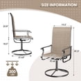 thumbnail image 6 of POTEBAN Textilene High Back Outdoor Dining Chair - Set of 2, Khaki, 6 of 9