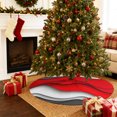 thumbnail image 2 of Red Grey Ombre Christmas Tree Skirt 36 Inches, Modern Abstract Art Geometric Moire Xmas Trees Skirt Mat Cover Decorations for Holiday Party Indoor Outdoor, 2 of 9