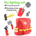 thumbnail image 2 of Vogacara 1 Juego de juguetes de bombero para el hogar, equipo de bomberos divertido y creativo exquisito, accesorios de juego de rol para fiesta Juegos de imaginación, 2 of 6