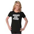 thumbnail image 3 of Ground Pound Muay Thai Fighter Womens Slim Fit Graphic Tee Brisco Brands L, 3 of 5