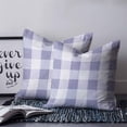 thumbnail image 2 of Purple White Buffalo Check 26x26 Pillow Covers Set of 2, Farmhouse Plaid Modern Geometric Throw Pillow Covers Decorative Couch Cushion Case, Microfiber Square Pillowcases for Bedroom Car Living Room, 2 of 7