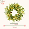 thumbnail image 2 of 18" Spring Wreaths for Front Door Summer Wreath with Green Eucalyptus Leaves, Yellow Pansies, and Ivy Leaves, Artificial Wreath Green Foliage Wreath for Wall Window Farmhouse Party Decor, 2 of 5