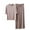 Khaki, variant on Diufon Loungewear Sets for Women High Neck Short Sleeve Tops Wide Leg Pants 2pc Pjs Sets