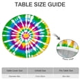 thumbnail image 6 of Rainbow Tie Dye Mandala Pattern Round Fitted Tablecloth with Elastic Edge,Dining Table Cover Waterproof,Outdoor Round Tablecloth for Camping,Dining,Indoor and Outdoor, 6 of 7