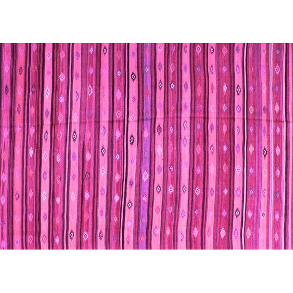 Ahgly Company Indoor Rectangle Oriental Pink Traditional Area Rugs, 3' x 5'