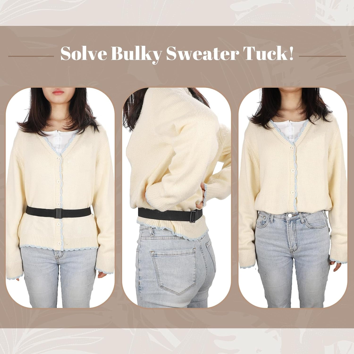 Invisible Women Stretch Belt No Show Elastic Web Strap Belt  display picture 2