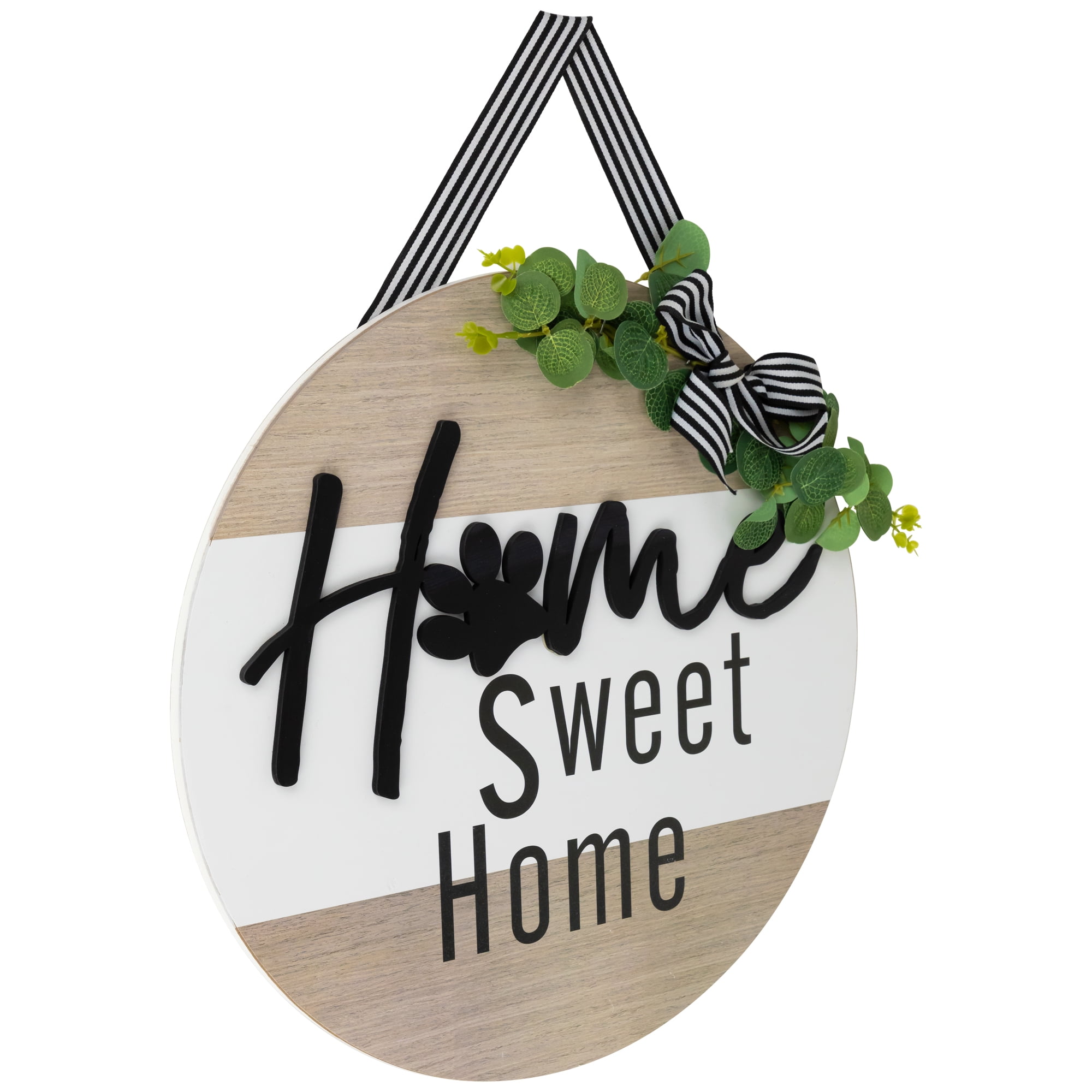 Northlight Home Sweet Home Paw Print Wall Sign - 15.75"