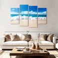 thumbnail image 2 of Elephant Stock Caribbean Ocean Wave Wall Art - Horizontal Multi Panel Canvas - Living Room Wall Decor - Beach Multi Panel - Beige And Blue Decor - 84" x 54", 2 of 4