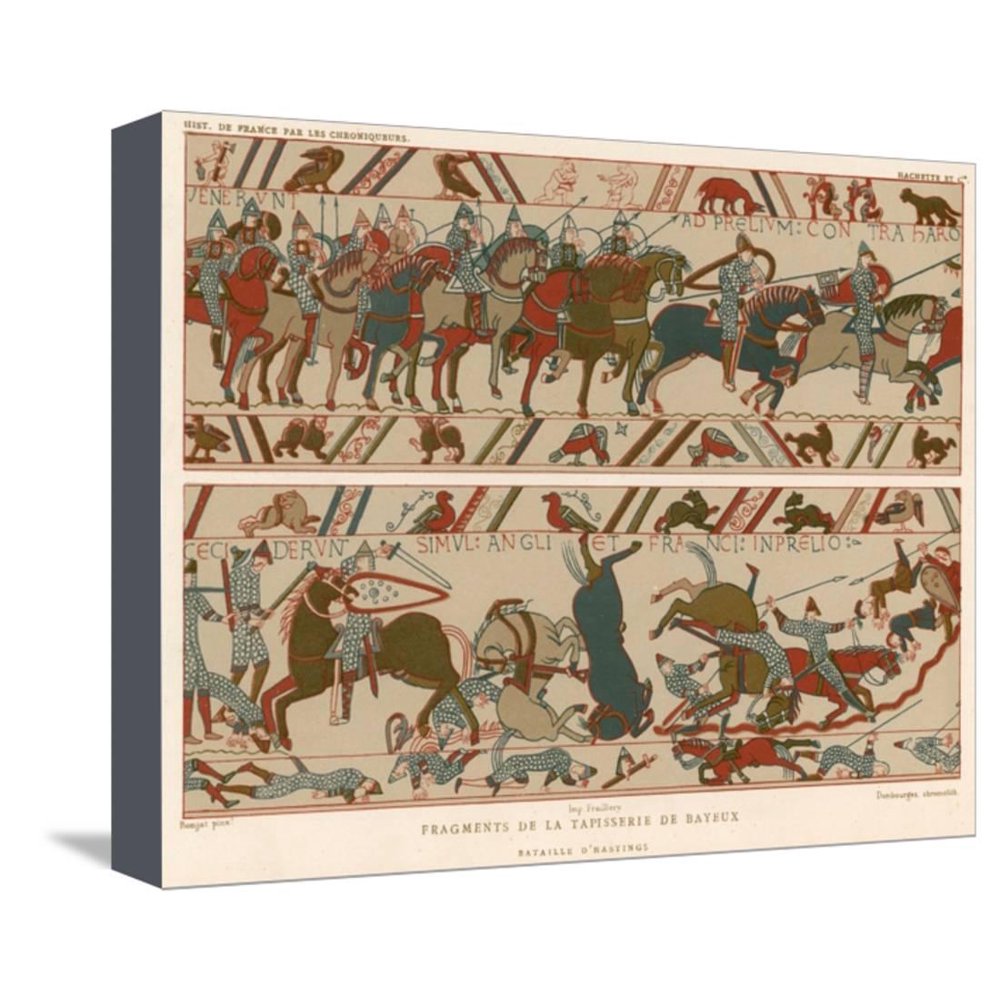 Bayeux Tapestry Stretched Canvas Print Wall Art