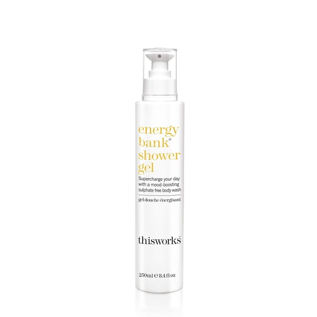 THISWORKS Gel de ducha Energy Bank: Supercharge Energy limpia e hidrata la piel 250 ml | 8,4 onzas líquidas onz