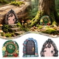 thumbnail image 3 of Fairy Gate, Elf Door Entrance | Garden Fairy Gate, Wooden Fairy Garden Art Doors for Garden Patio Decoration Fairy Tree House, 3 of 5