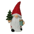 thumbnail image 1 of Nain de Noël en polyrésine Holiday Time de 20 cm avec sapin - Rouge, 1 of 4