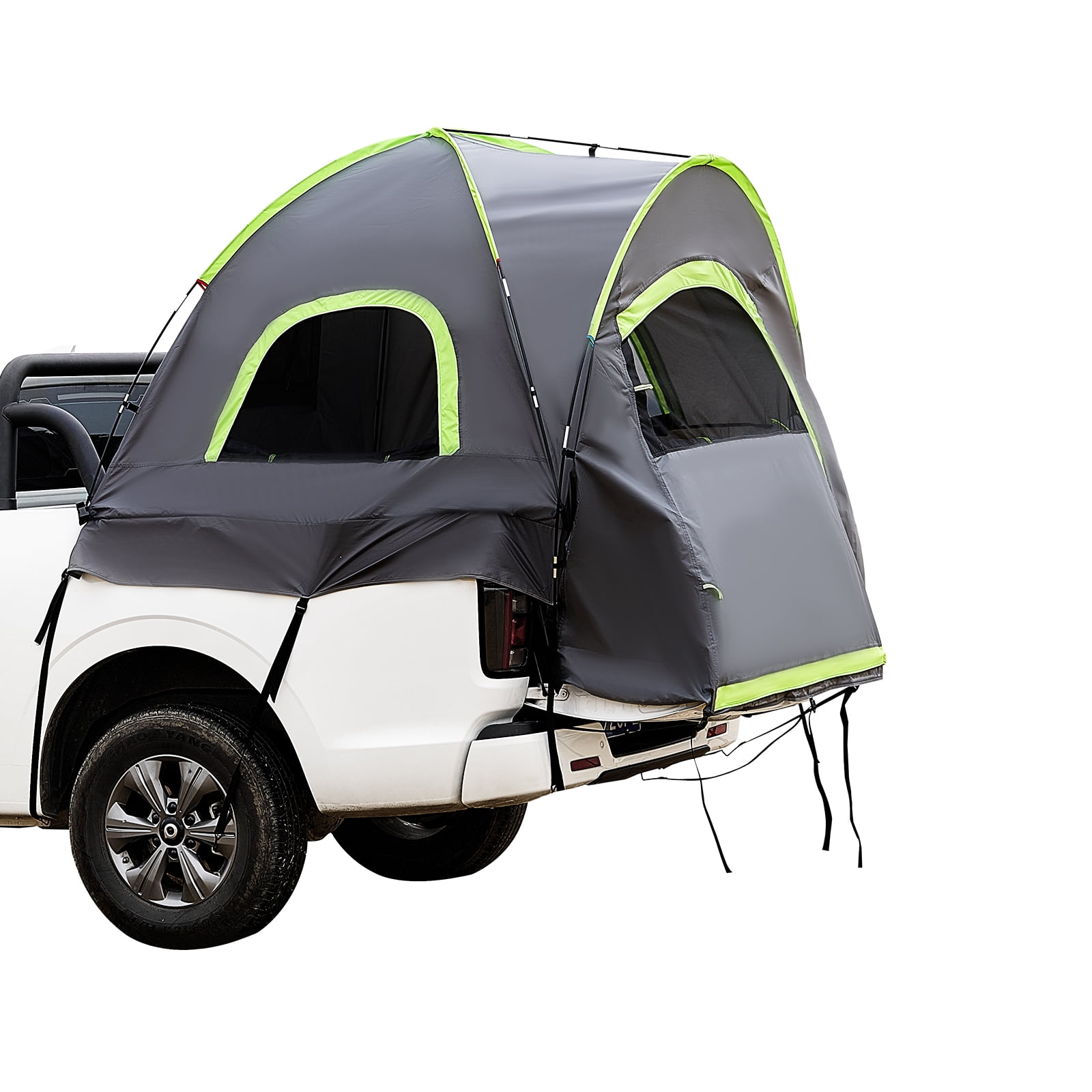 KFFKFF Camping Tent for Pickup Truck, Suitable for 5.5-6.0 ft Trucks, PU2000mm Waterproof 2-3 Person Truck Bed Tent with Dual Layer Window Design, Robust Truck Camper Shell Including Storage Bag