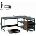 thumbnail image 4 of Tribesigns 59" L-Shaped Office Desk, Modern Reversible Computer Study Desk for Home Office, Black, 4 of 7
