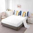 thumbnail image 3 of Homewish Vintage Vertical Lines 7-Piece King Bedding,Contemporary Stripe King Bed in a Bag,Blue,Reversible, 3 of 8