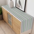 thumbnail image 4 of Sage Green Grey Striped Table Runner - 90 Inch Long, Kitchen Dining Table Runner Dresser Scarves, Horizontal Lines Simple Minimalist Farmhouse Decor for Coffee Tables Wedding Party Banquet, 4 of 8