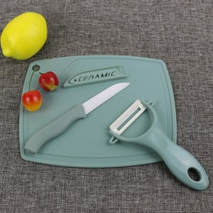 WIFKLSIIPG Set en céramique avec couteau à éplucher de légumes de fruits Mini Tableau de coupe Outils de cuisine colorés 3PCS