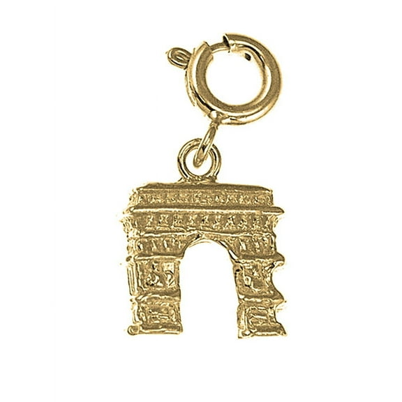 18K Yellow Gold Gun In Holster Pendant - 36 mm