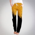 thumbnail image 2 of VEKDONE Womens Linen Long Pants Yellow S, 2 of 5