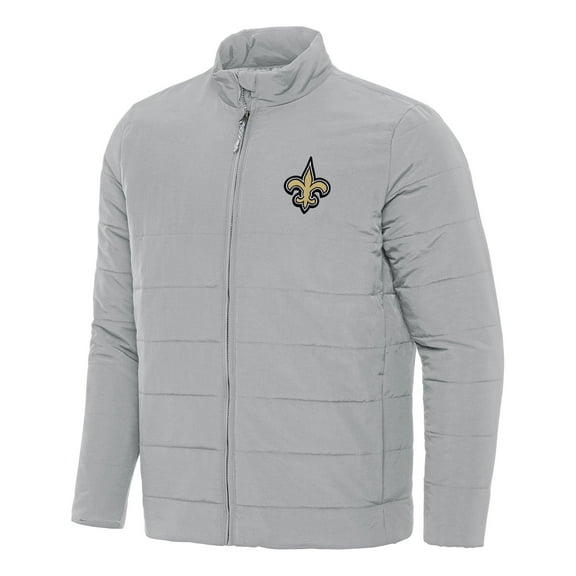 Men's Antigua  Gray New Orleans Saints Swelter Full-Zip Jacket