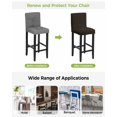 thumbnail image 3 of Simple Line Black Bar Stool Covers Set of 4, Black Modern Art Geometric Stretch Washable Bar Chair Covers with Backs, Removable Pub Counter Height Chair Cover for Kitchen Dining Room Cafe, 3 of 7