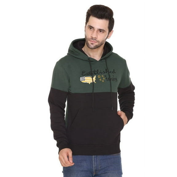 Mens Cotton Fleece Hooded Sweatshirt