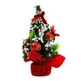 thumbnail image 1 of (20 * 10 cm) Mini juego de Navidad Árbol Decoración de escritorio Regalo para niños Árbol de Navidad Decoración de trompeta Árbol granular rojo y blanco, 1 of 9