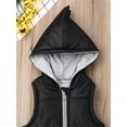 thumbnail image 5 of Gureui Kids Baby Boys Girls Puffer Vest Solid Color Winter Hoodie Warm Cute Cartoon Dinosaur Waistcoat Jacket Outwear with Zipper, 5 of 9