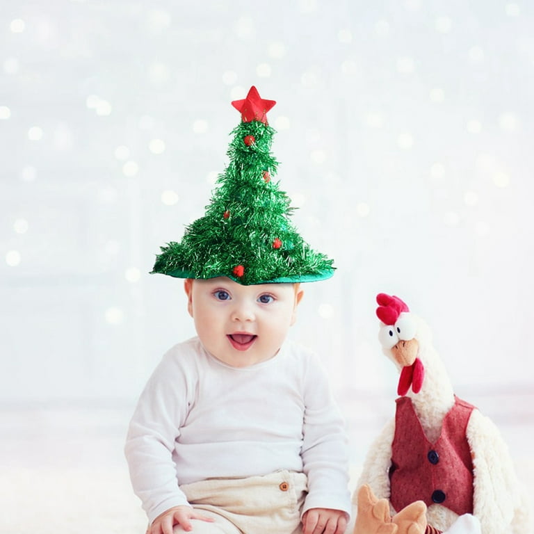 Christmas Hats Glitter Christmas Tree Tinsel Hats Costume Accessories