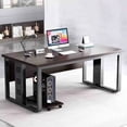 thumbnail image 4 of Computer Executive Office Desks Modern Writing Workbench Wooden Office Desks Standing Meeting Scrivania Ufficio Lavoro Furniture My Lux Decor Round, 4 of 15
