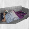 thumbnail image 5 of Landscape Soft Flannel Fleece Throw Blanket, Lavender Flower Field with Balloon Photo, Cozy Plush for Indoor and Outdoor Use, 50" x 60", Magenta Sky Blue, by Ambesonne, 5 of 5