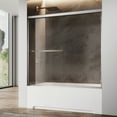 thumbnail image 2 of Sunny Shower Double Sliding Bathtub Door 60 in.W x 57 in.H Brushed Nickel Finish Framed with 1/4 in. Clear Tempered Glass, 2 of 11