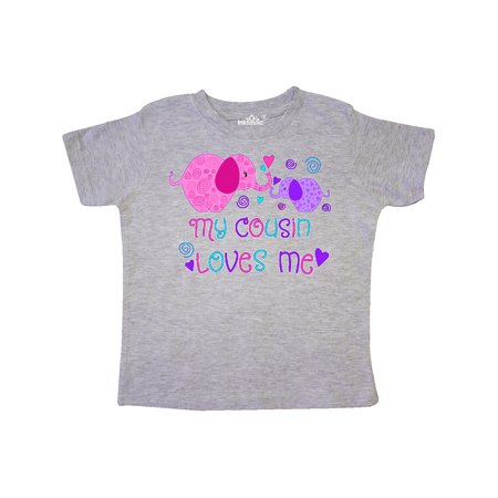 

Inktastic My Cousin Loves Me- cute elephants Gift Toddler Boy or Toddler Girl T-Shirt