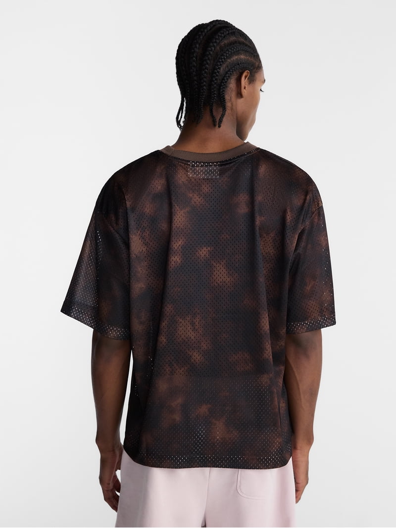 その他 Worldwide Oversized Mesh Top-XS No Boundaries Graphic Boxy Fit Mesh Jersey Style Shirt, Men's XS