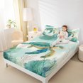 thumbnail image 5 of Homewish Turquoise Sea Turtle Twin Sheet Sets, Watercolor Ink Coral Twin Fitted Sheet, Teens Kids Boys Girls Flat Sheet, Breathable Home Decor, 3 Pieces, 5 of 8